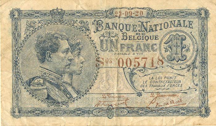 Belgium P-92 - Foreign Paper Money